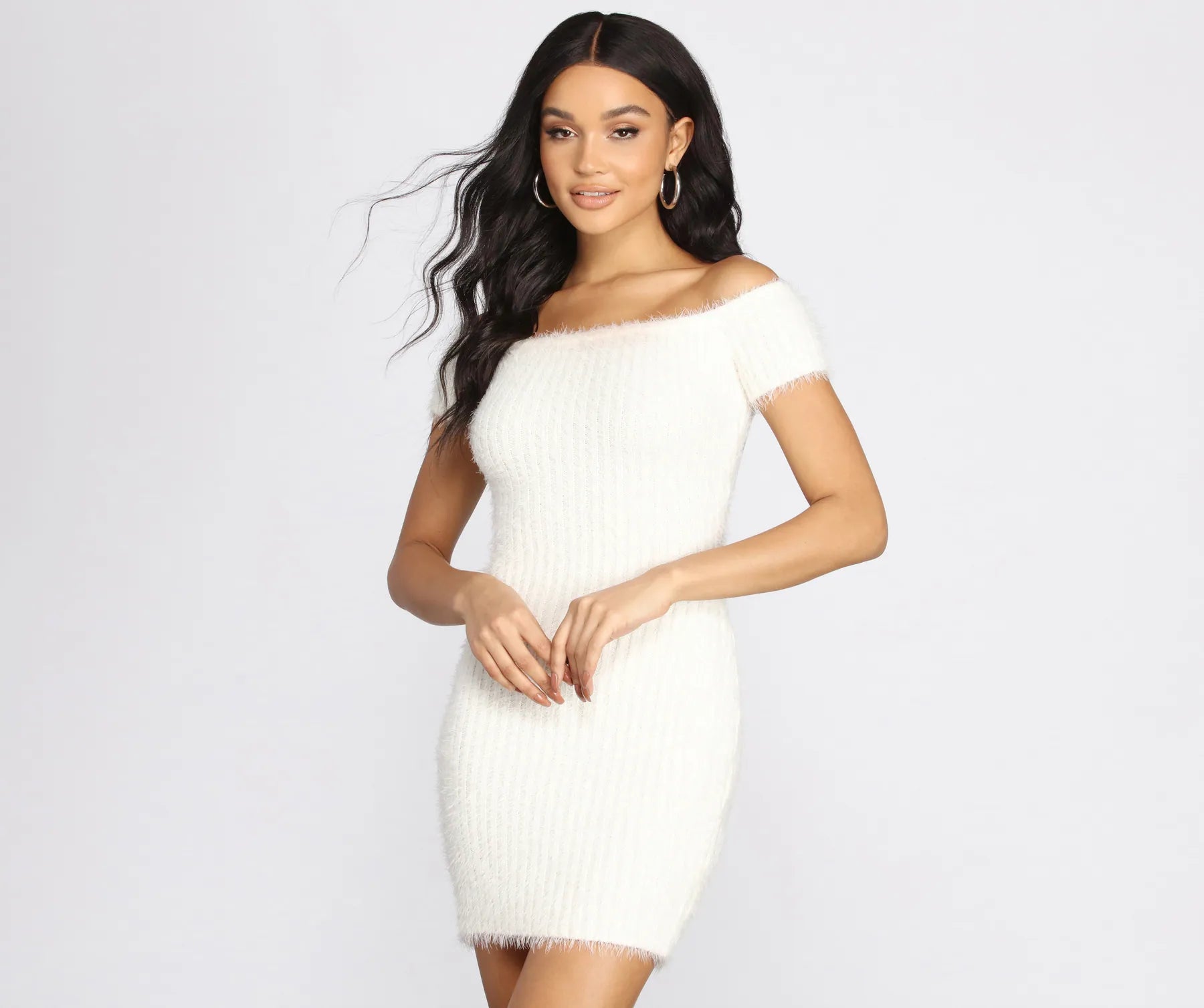 TIME-Limited Offer Such A Dream Eyelash Knit Mini Dress