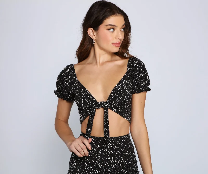 Don't Wait Polka Dot Perfection Crop Top