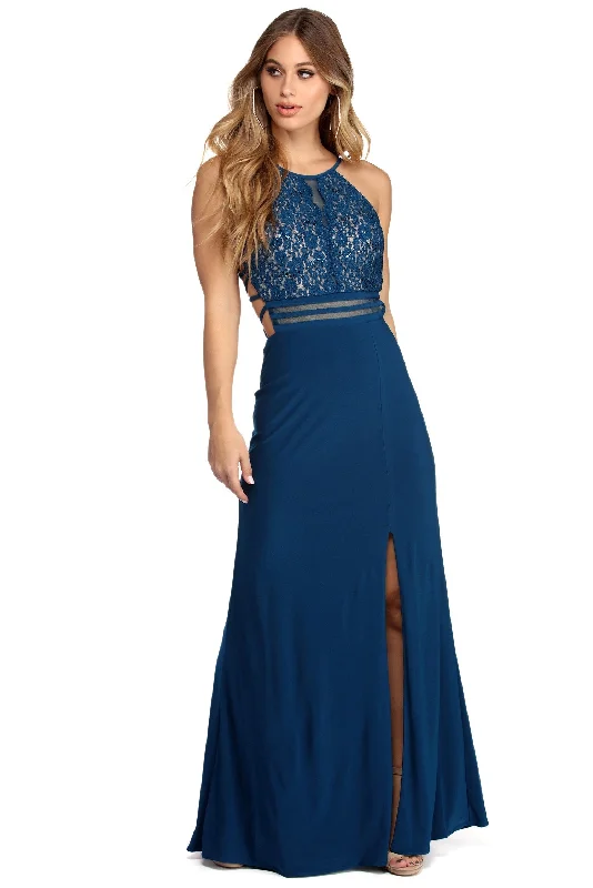 The Best Prices Mackenzie Formal Sequin And Lace Dress