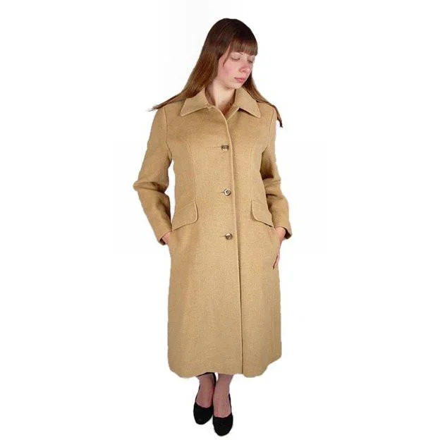 Vintage Coat Ultima 100% Camel Hair Classic Style 1970S Small -Med