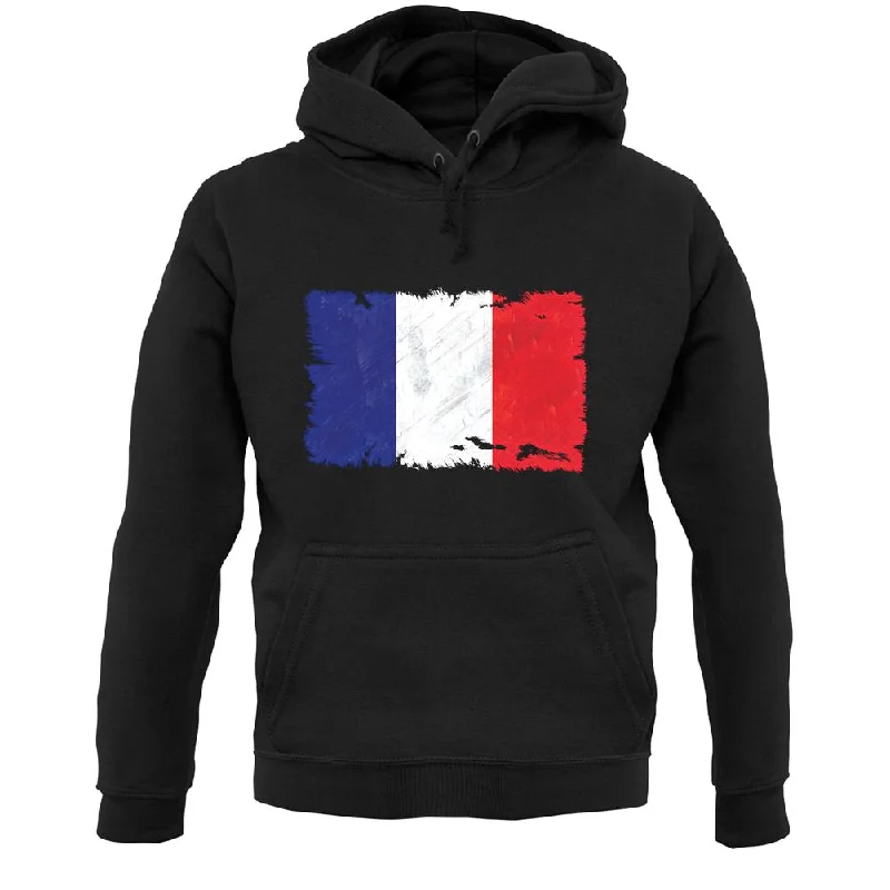 Value Deals France Grunge Style Flag Unisex Hoodie