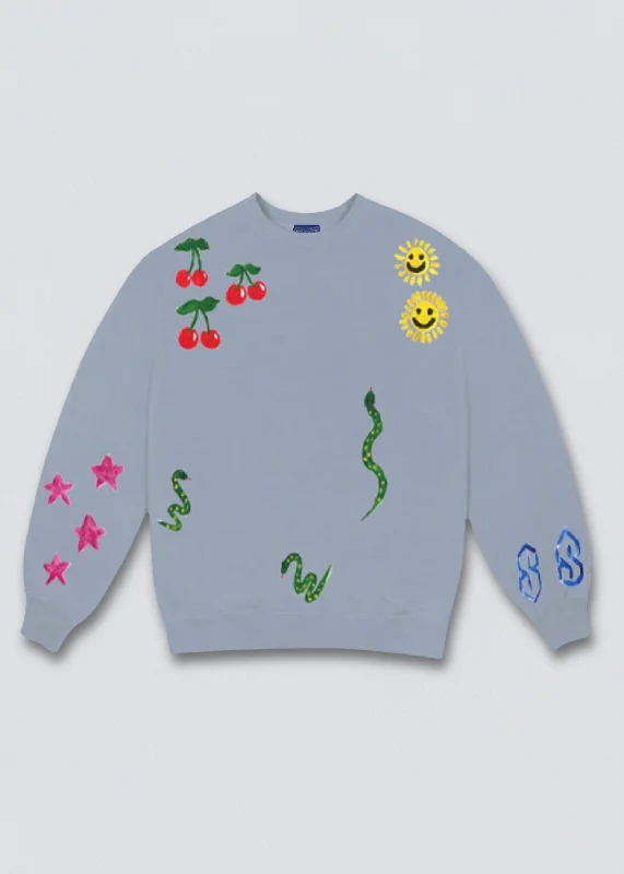 Art Doodles Puff Print Sweatshirt