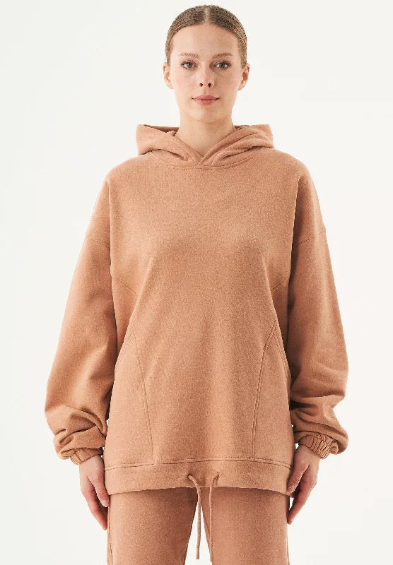 Fantastic Deals Hande Soft Touch Oversize Organic Cotton Hoodie Light Brown