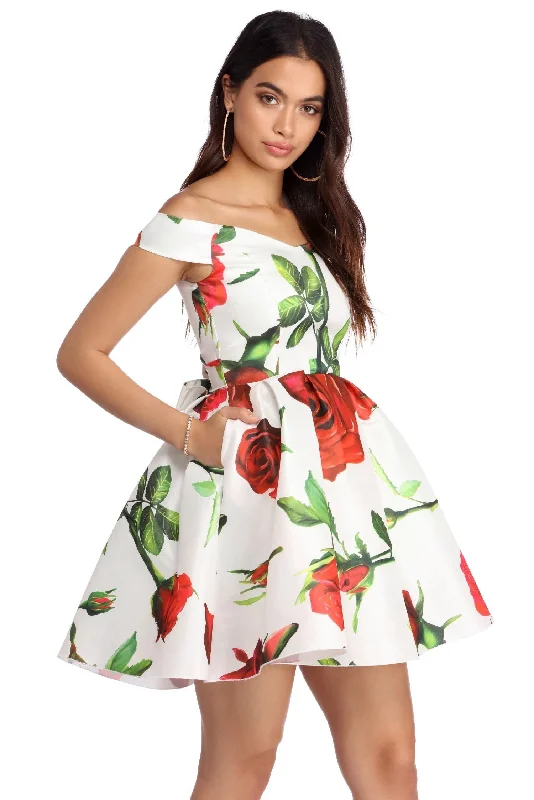 Members Only Briana Off The Shoulder Taffeta Dress