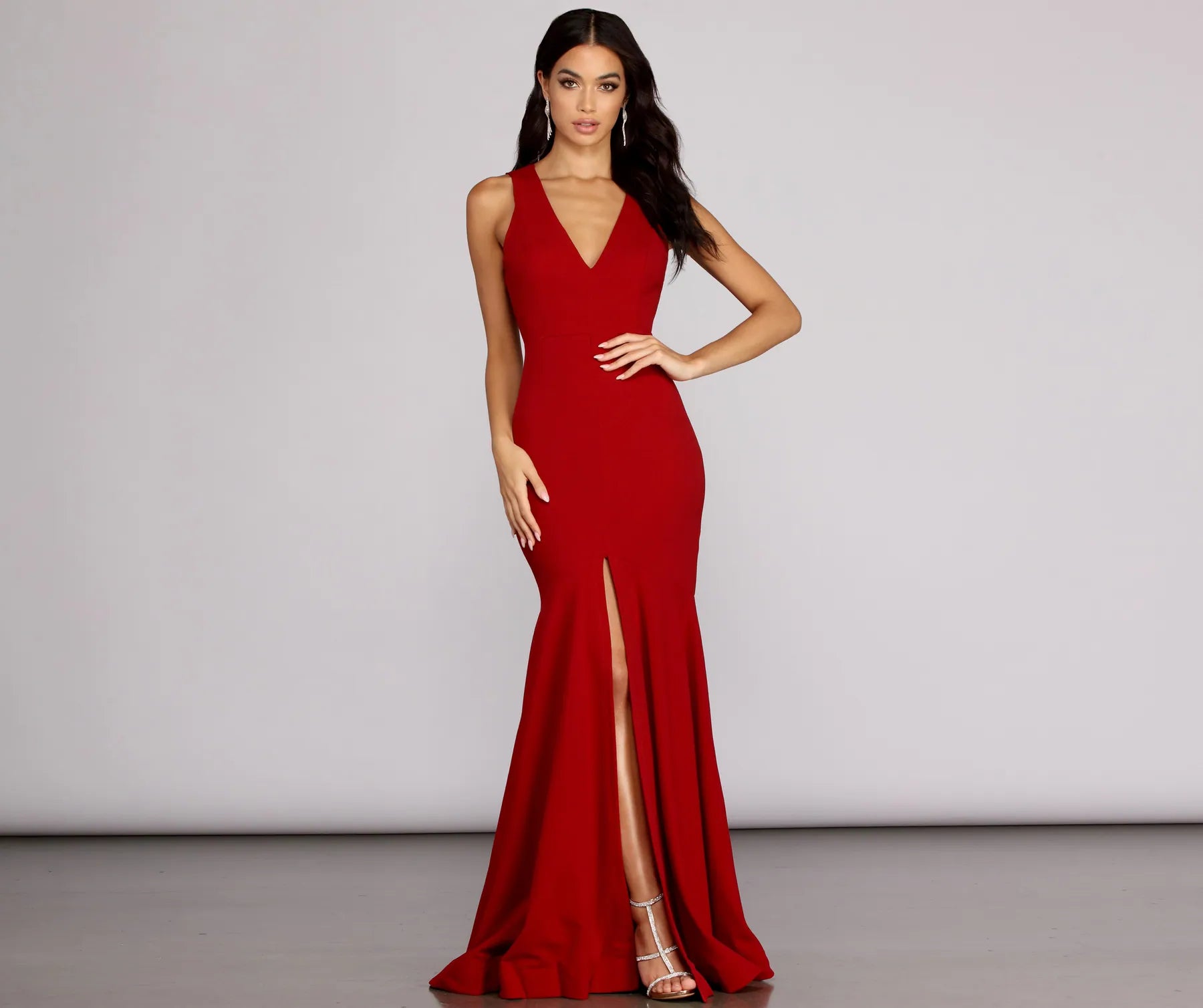 Markdowns Alicia Lace Crepe Mermaid Gown