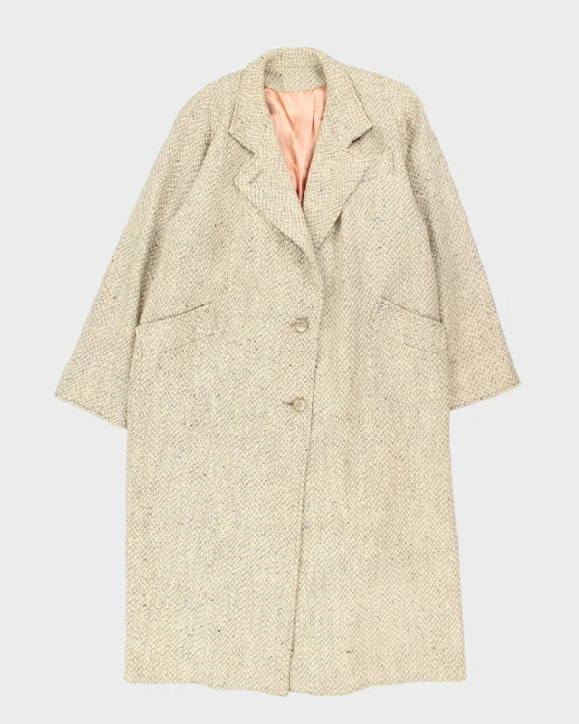 Savings Event Vintage 80's Mallia Irish Tweed Double Breasted Overcoat - M
