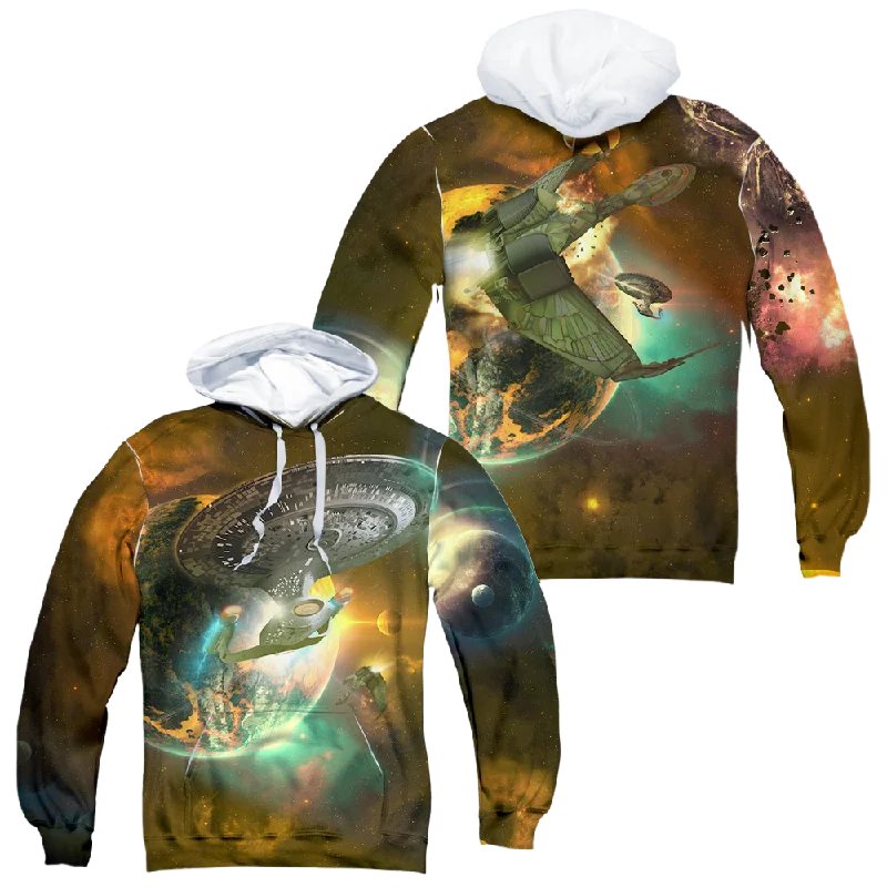 Anniversary Sale Star Trek The Next Generation Battle Ships (Front/Back Print) - All-Over Print Pullover Hoodie