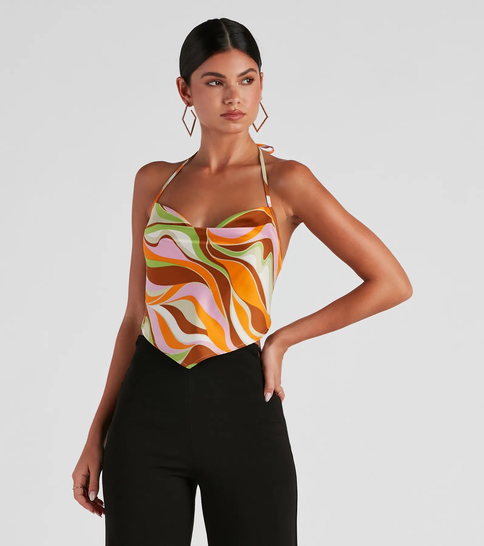Crazy Deals That '70s Babe Swirl Scarf Top