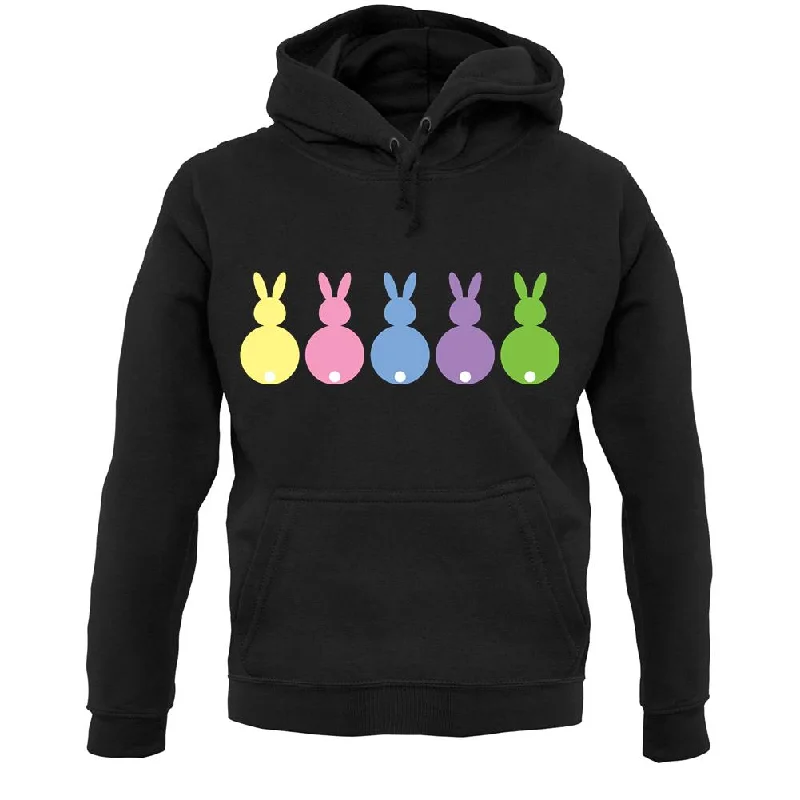 Clearance Event Multi Colour Easter Bunny's Unisex Hoodie