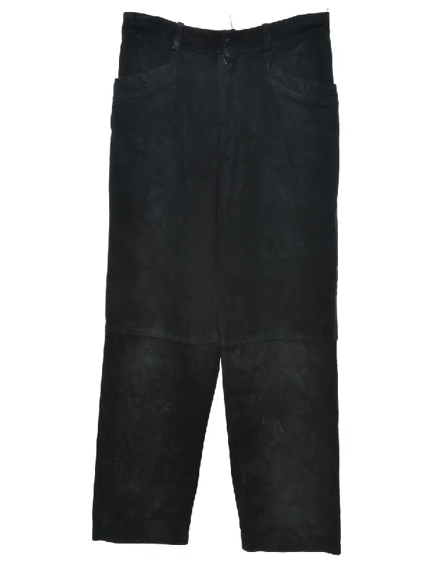 Special Price Black Classic Suede Trousers - W30 L29