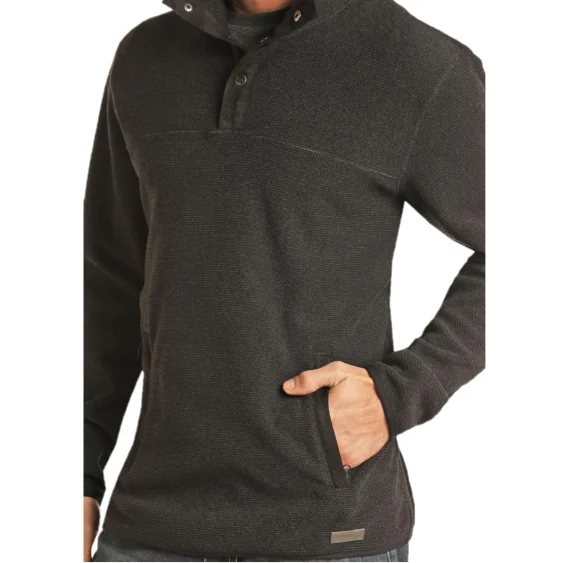 Instant Discount Powder River By Panhandle Men's Black Diamond Knit Pullover PRMO91RZXO-01