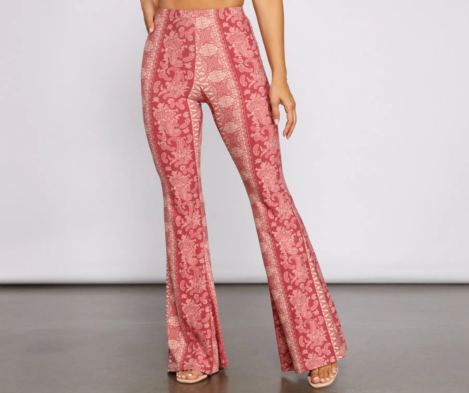 Price Meltdown Bohemian Mood Paisley Flared Pants