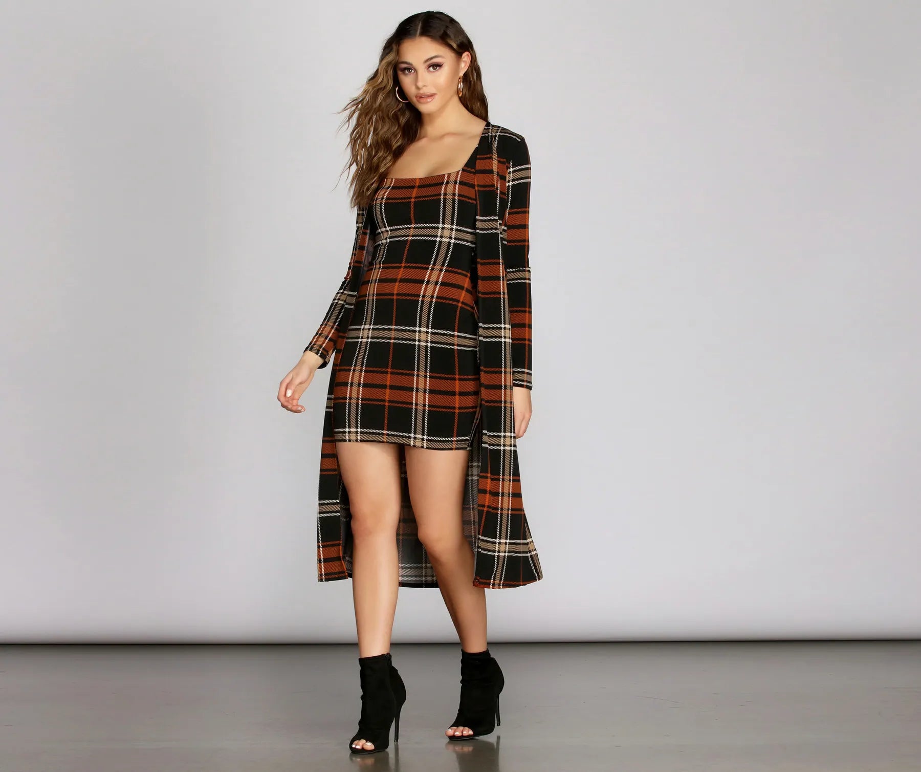 One-DAY Sale Precious In Plaid Duster
