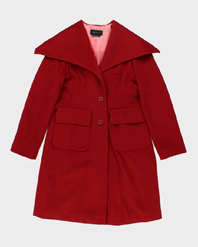 Limited Time Y2K 00s BCBG MaxAzria Red Wool Coat - S