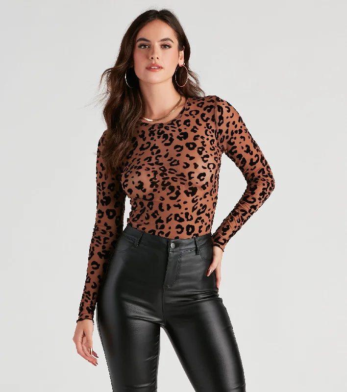 Savings Bonanza Fierce And Fashionable Sheer Mesh Bodysuit