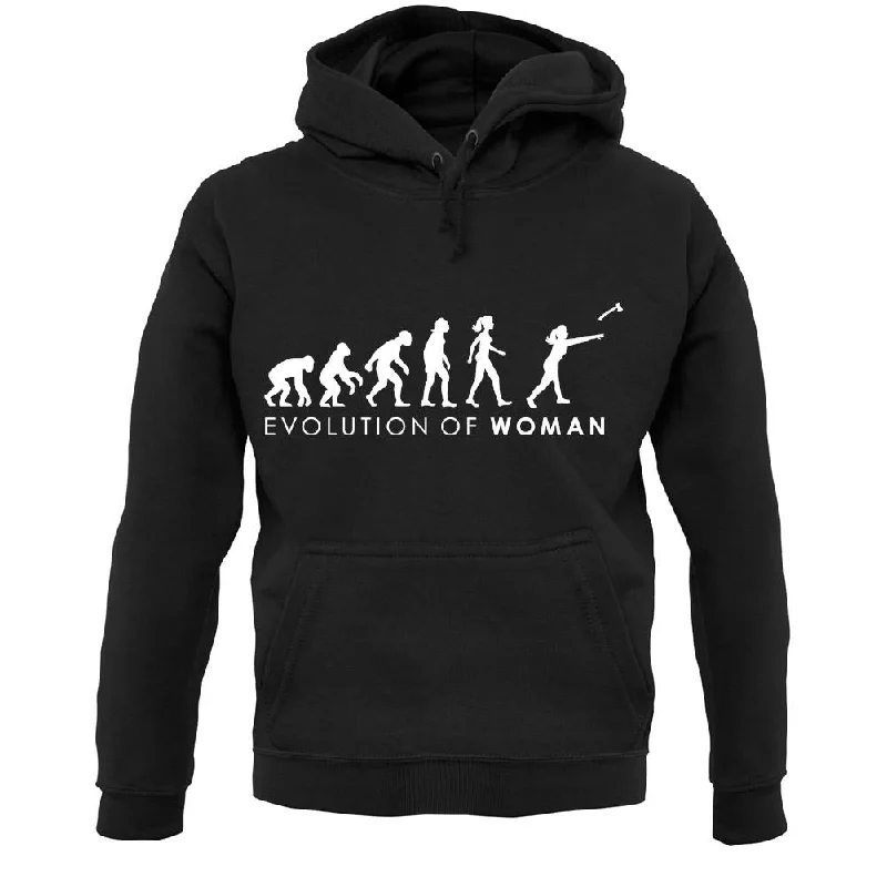 Low Prices Evolution of Woman Axe Throwing Unisex Hoodie