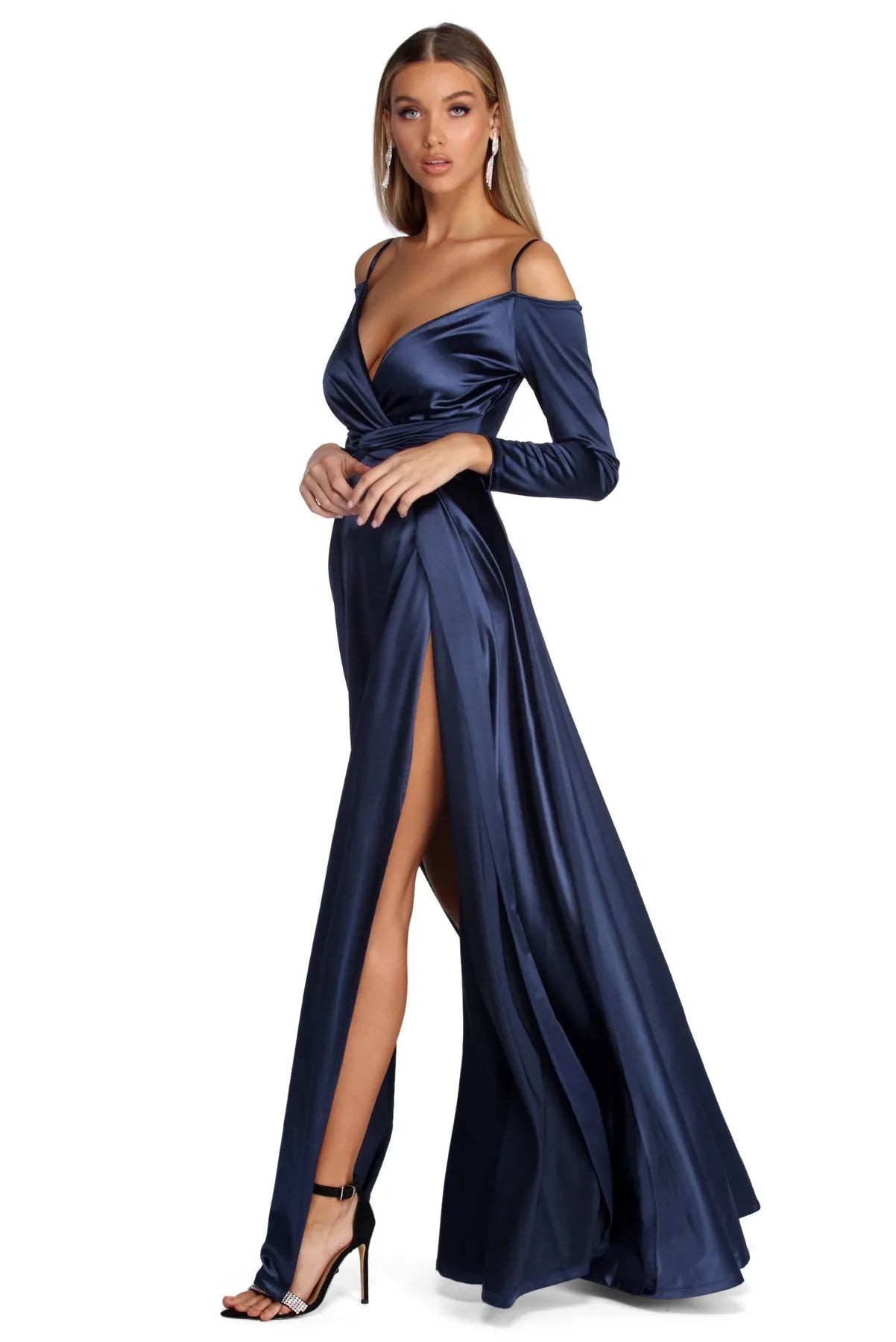Price Reduction Annie Formal Knot Satin Dress