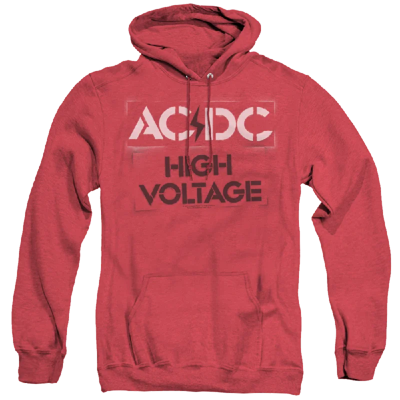 Exclusive Deal Acdc High Voltage Stencil - Heather Pullover Hoodie