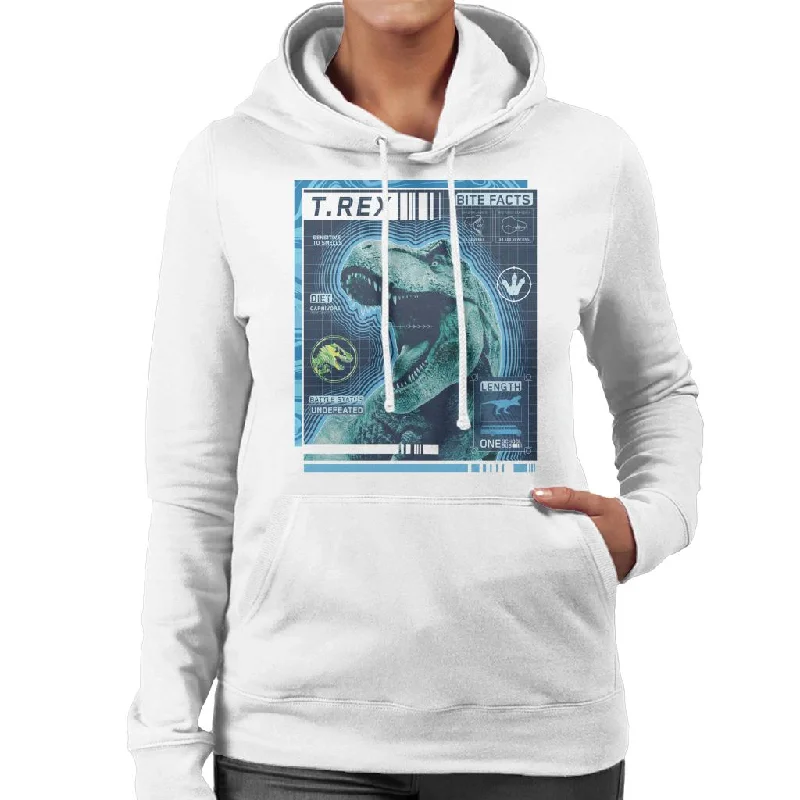 Deal Dash Jurassic Park T Rex Battle Status Undefeated Women's Hooded Sweatshirt