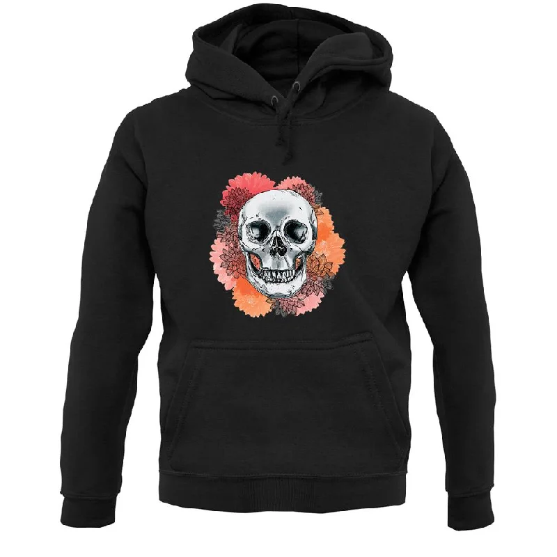 Factory Direct Sale Skull Flower Unisex Hoodie