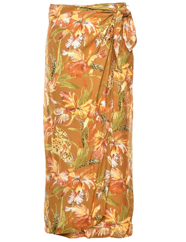 Exclusive Savings Floral Pattern Skirt - M