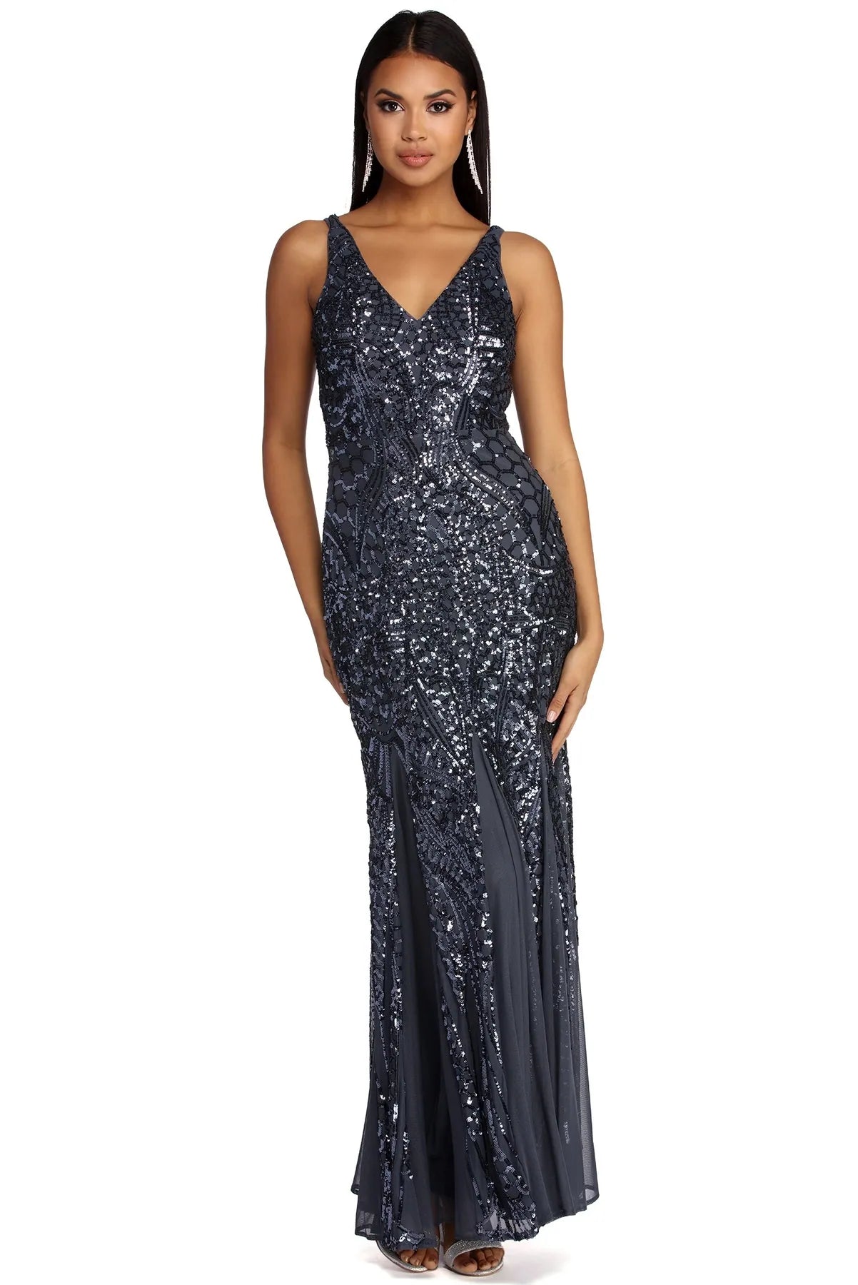 Blowout Sale Ciara Formal Beaded And Sequin Dress