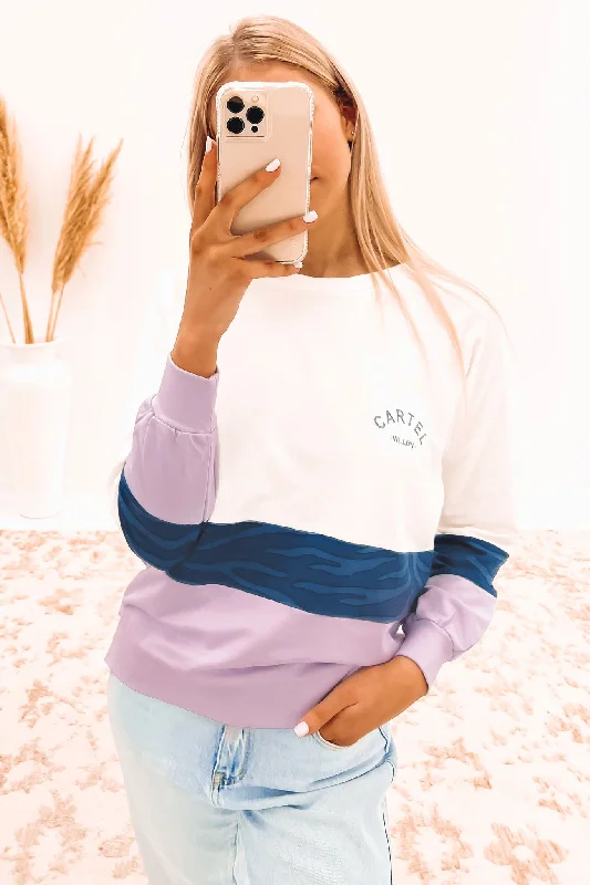 Overstock Tilly Sweater Navy Lilac