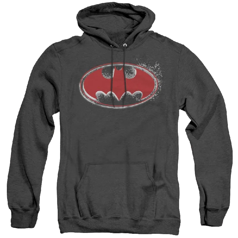 Price Smash Dc Batman Hardcore Noir Bat Logo - Heather Pullover Hoodie