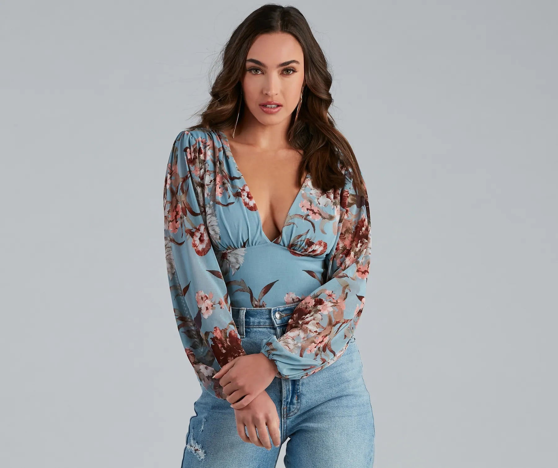 Major Savings Blooming Chic Floral Bodysuit