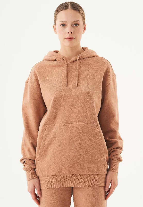 Online Specials Halki Unisex Soft Touch Organic Cotton Hoodie Light Brown