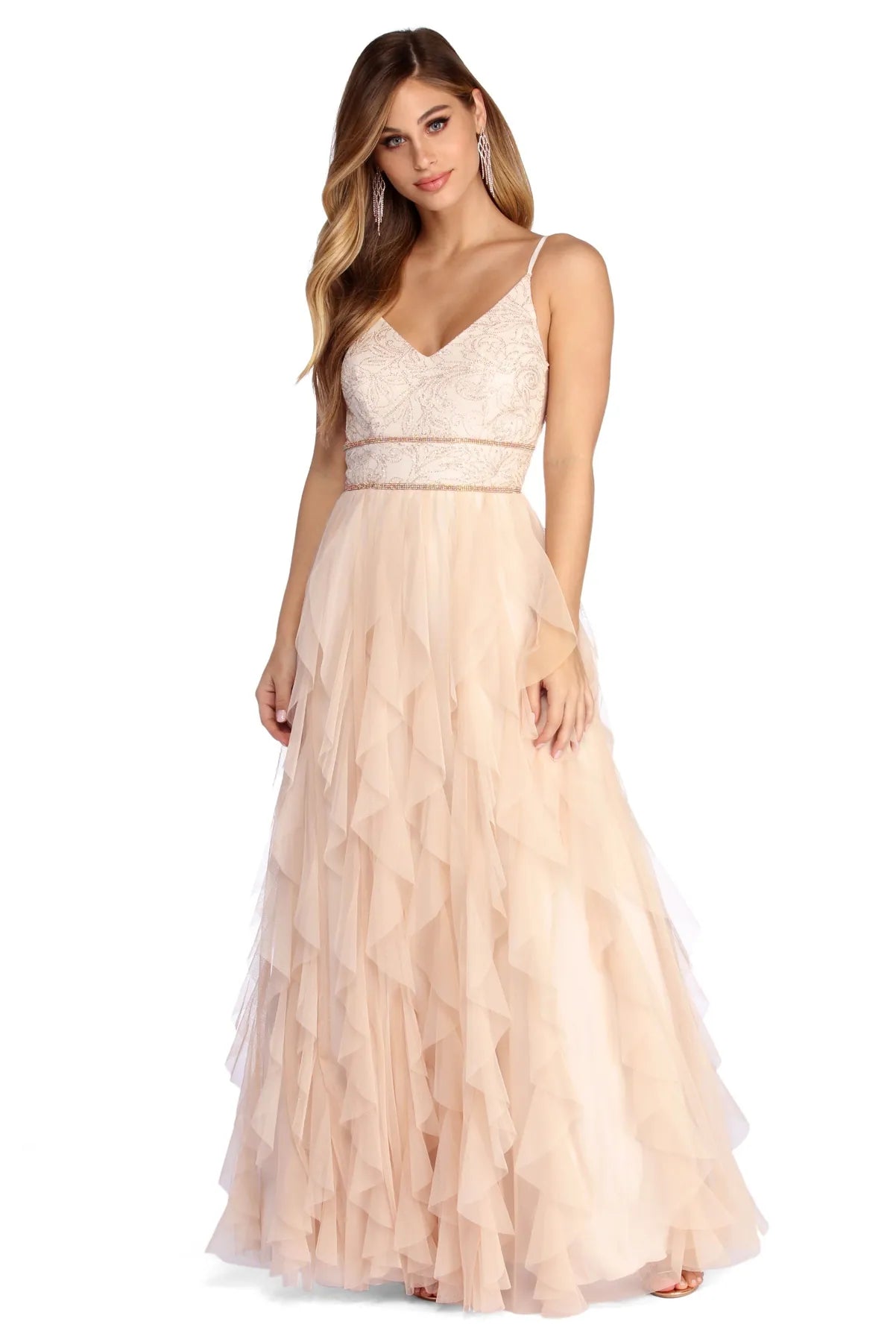 Super Sale Hayden Glitter Goddess Tendril Dress