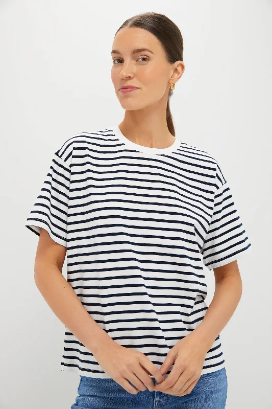 Buy More, Save More Navy and White Stripe Kaitlin Tee