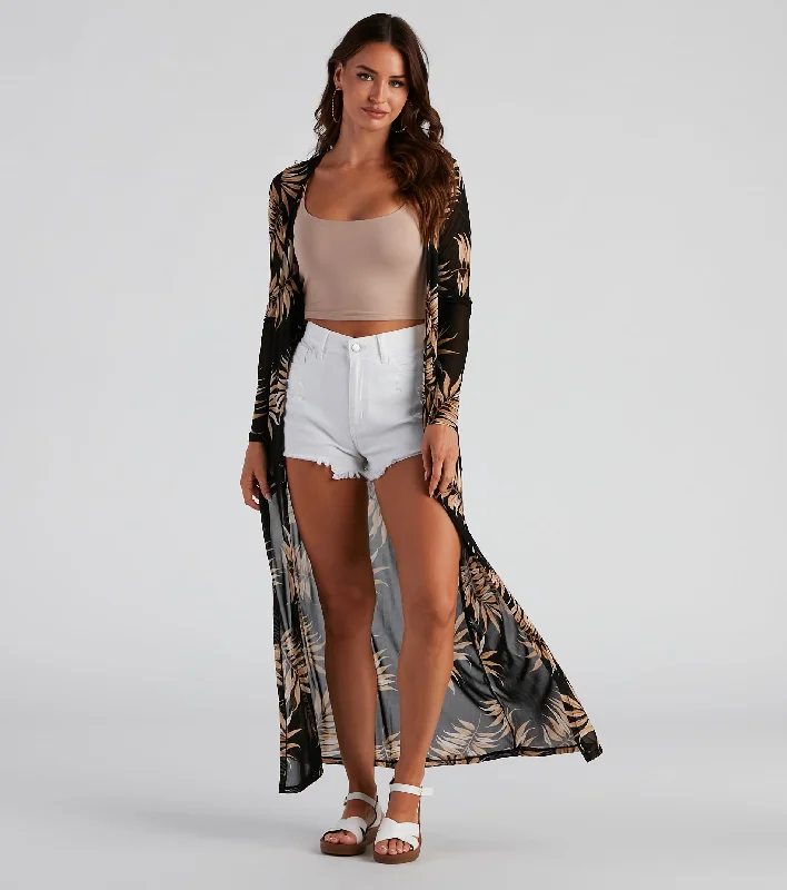 Best Bargains Island Getaway Sheer Mesh Duster
