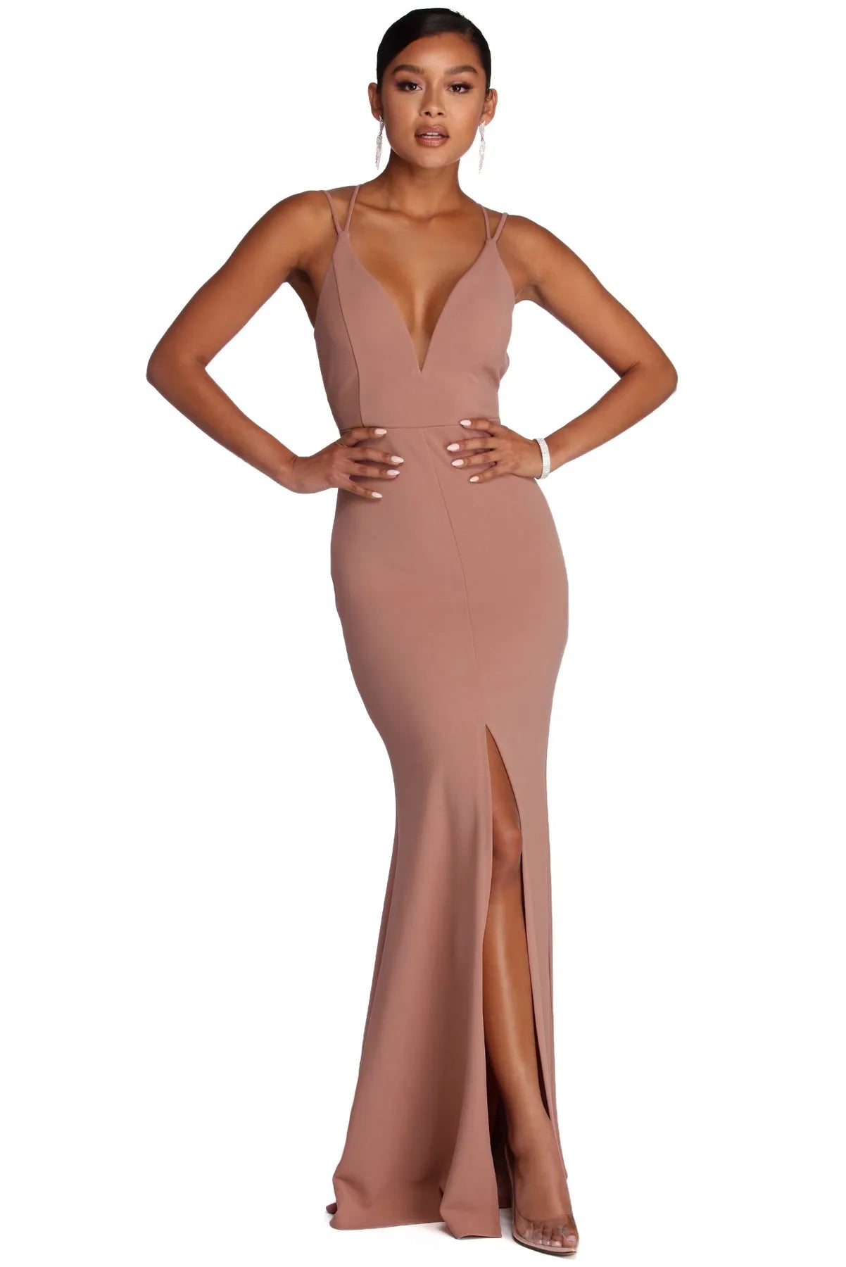 Reduced Prices Vicky Plunging V Formal Dress