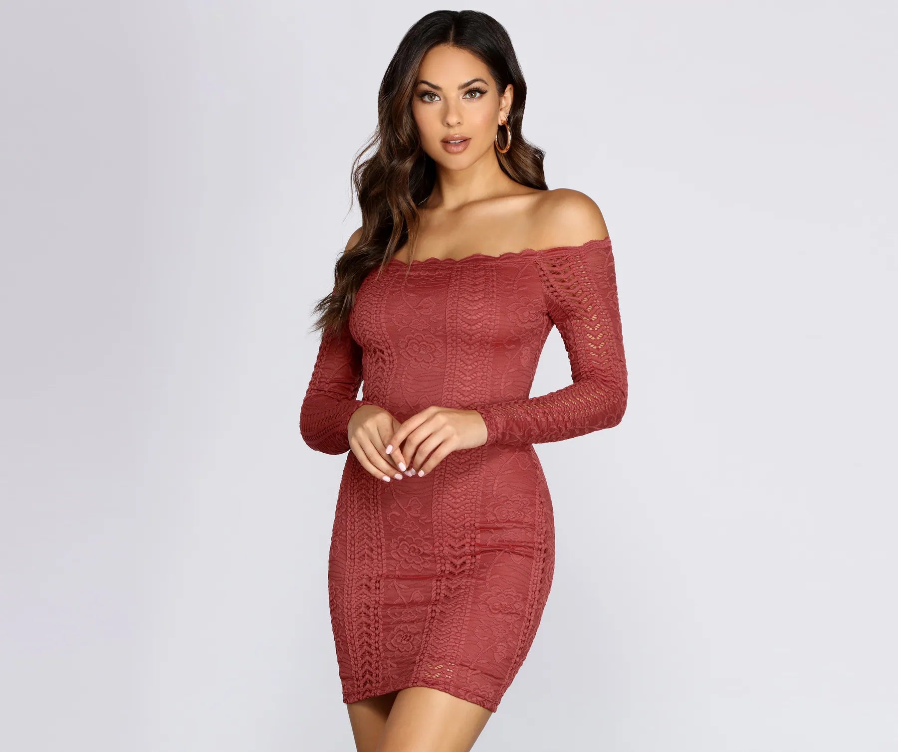 Quick Sale Crocheted With Love Off Shoulder Dress