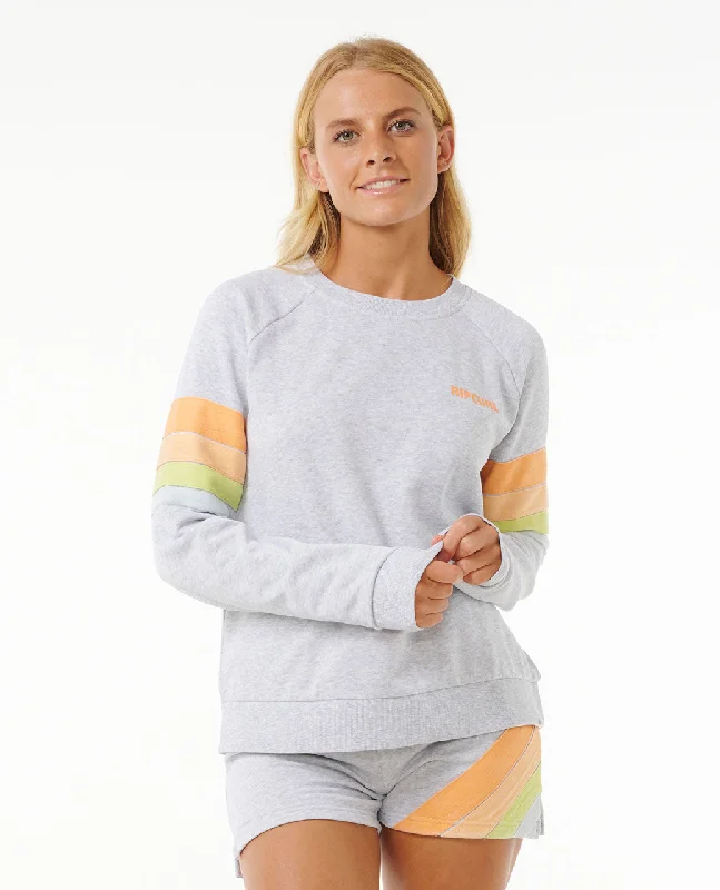 Special Price High Tide Raglan Crew - Light Grey Heather