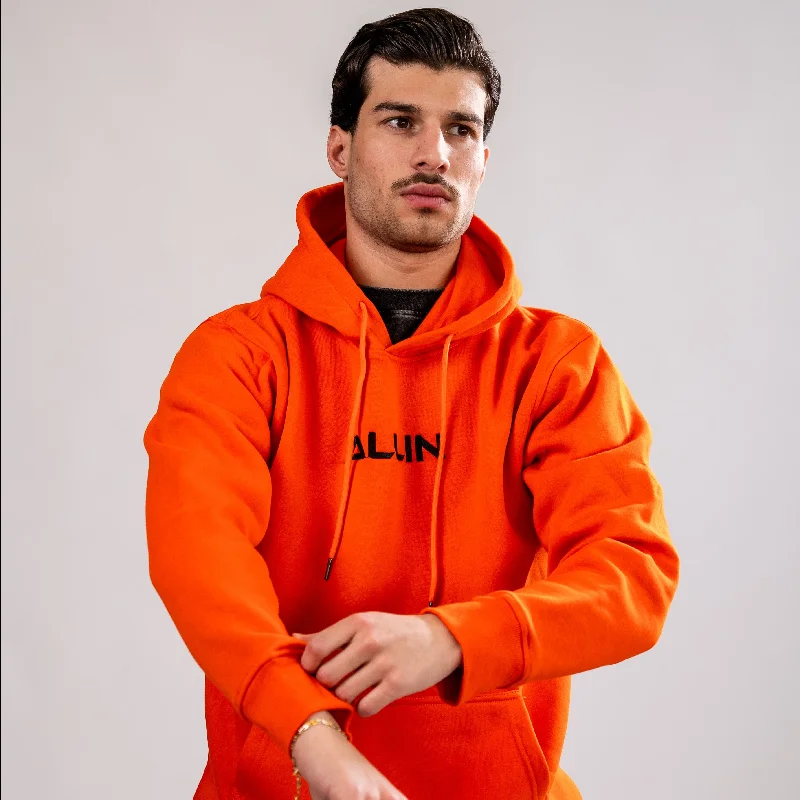 Embroidered Hoodie Orange