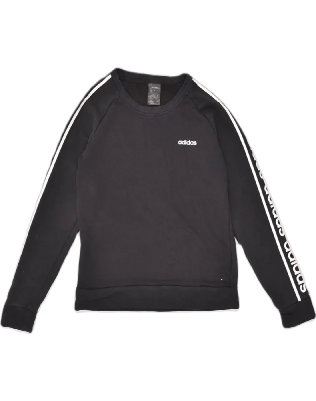 Incredible Offers ADIDAS Womens Graphic Sweatshirt Jumper UK 12-14 Medium Black Cotton Incredible Offers ADIDAS Womens Graphic Sweatshirt Jumper UK 12-14 Medium Black Cotton