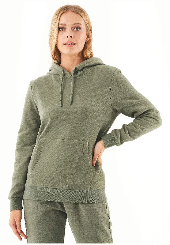 Final Clearance Haree Soft Touch Organic Cotton Hoodie Olive