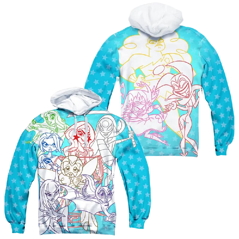 Blowout Deals Dc Super Hero Girls Justice Gang - All-Over Print Pullover Hoodie