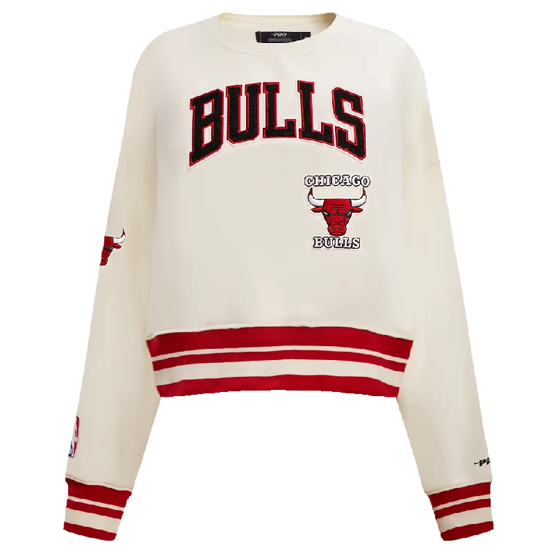 Discount Mania SUDADERA DE CUELLO REDONDO NBA CHICAGO BULLS RETRO CLASSICS PARA MUJER