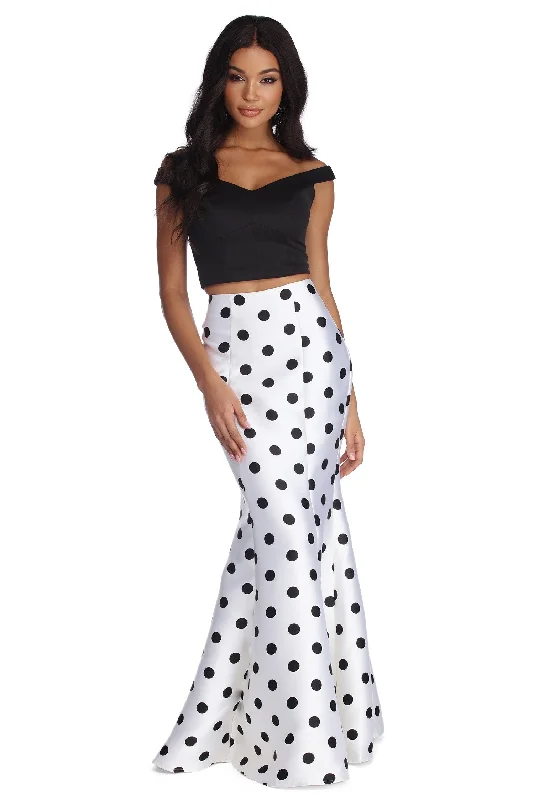 Crazy Deals Meredith Polka Dot Two Piece Dress