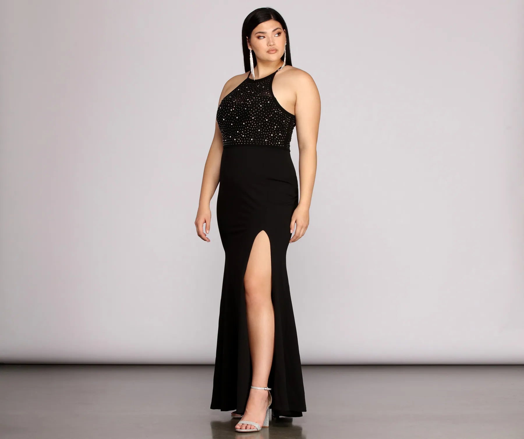 Plus Kacey Formal Heat Stone Dress