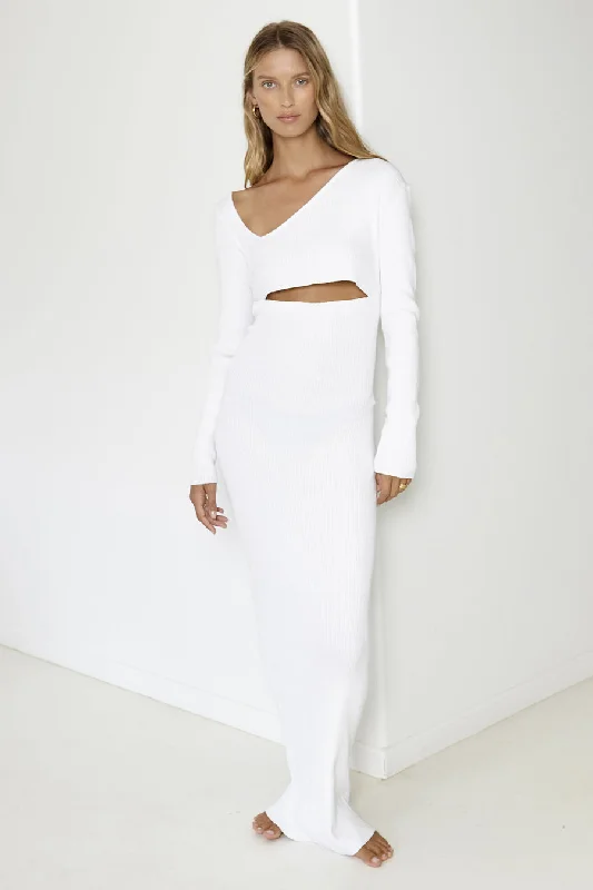 Discount Extravaganza Aurora Maxi Dress - White