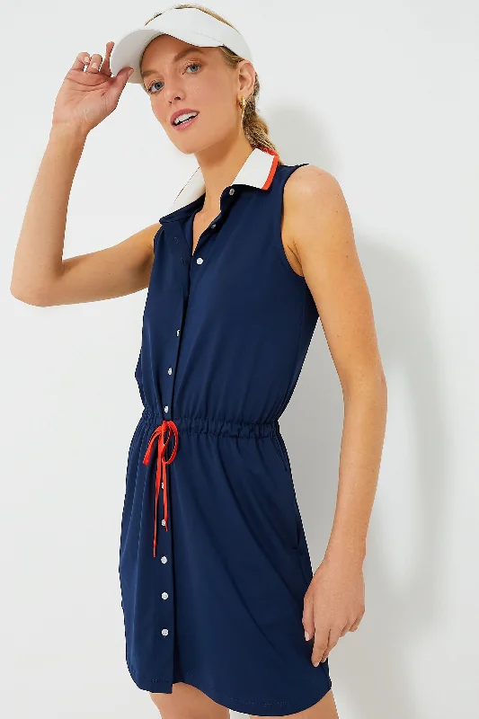 New Deals Navy Sleeveless Alcott Golf Dress