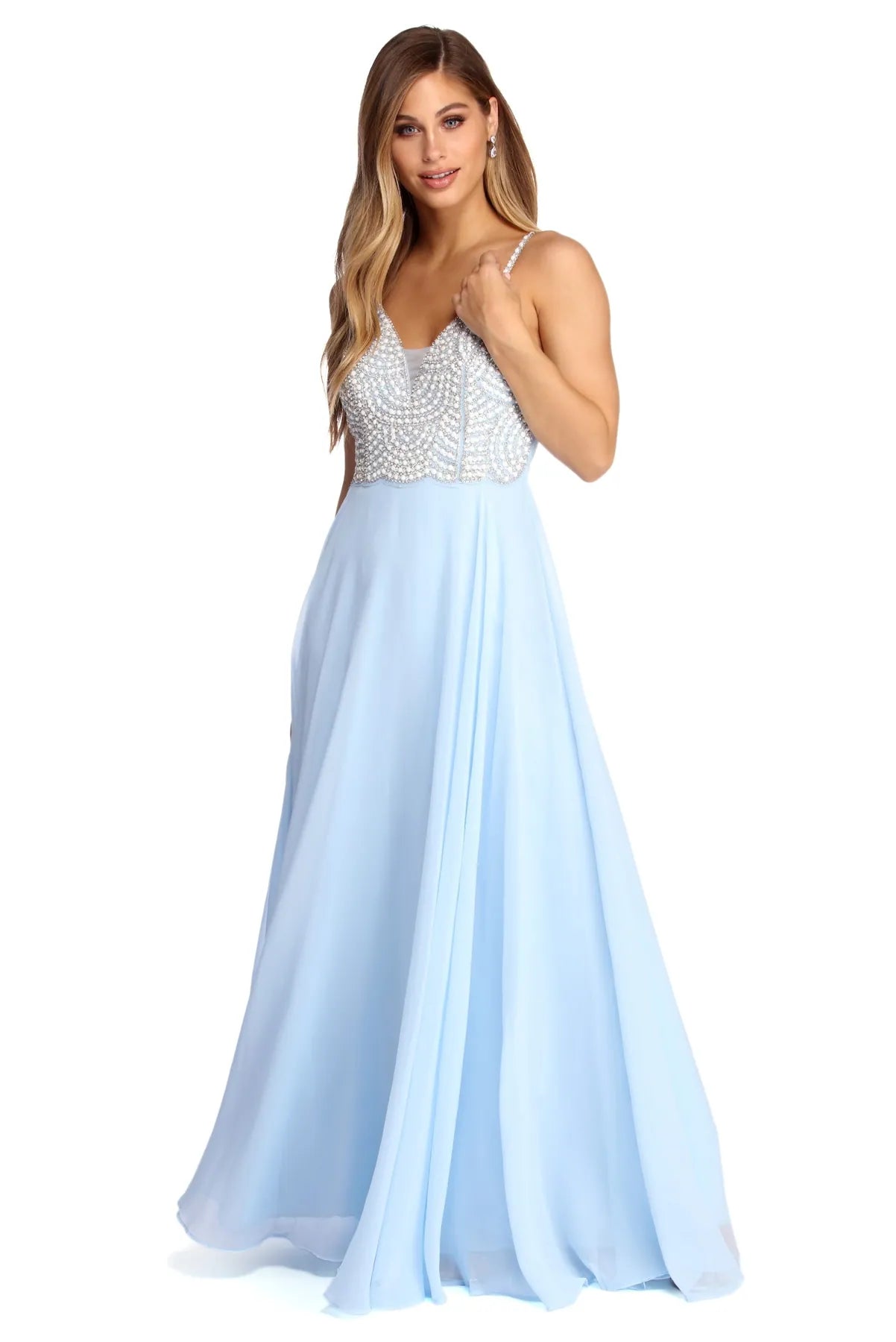 Must-Have Deals Ariel Formal Rhinestone Chiffon Dress