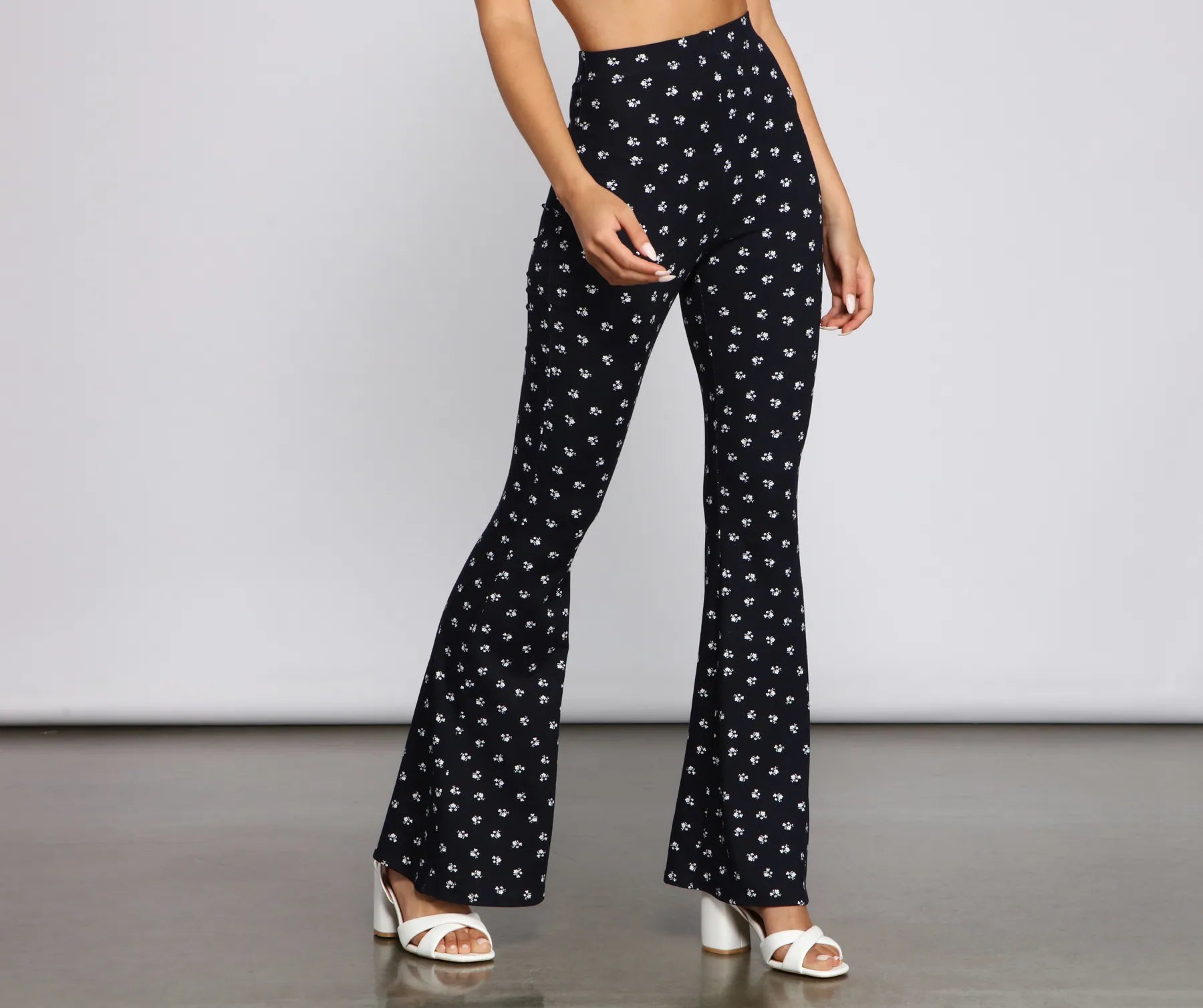 Best Deals Floral Mood Ditsy Flared Pants