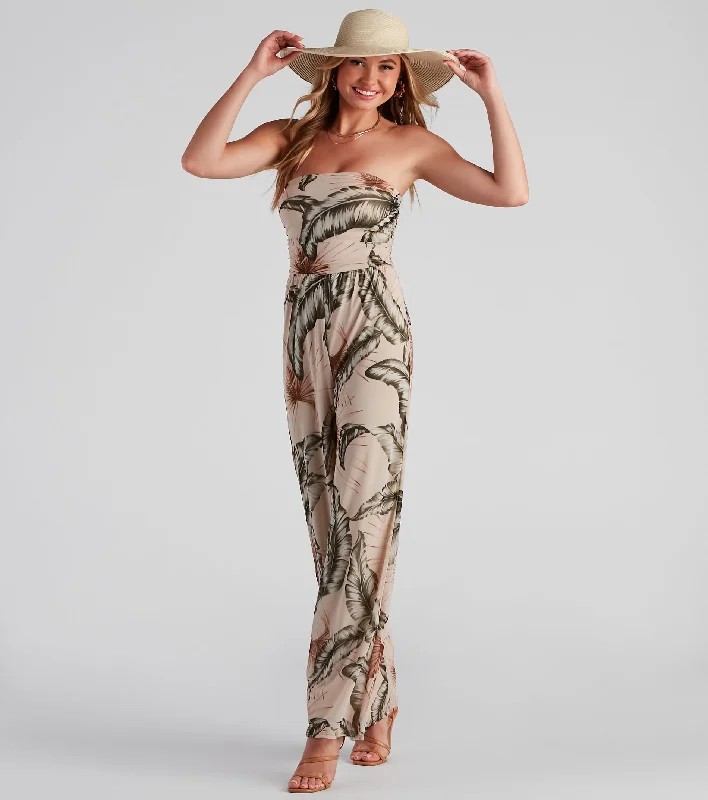 Unmissable Offer Tropical Toucan Strapless Jumpsuit