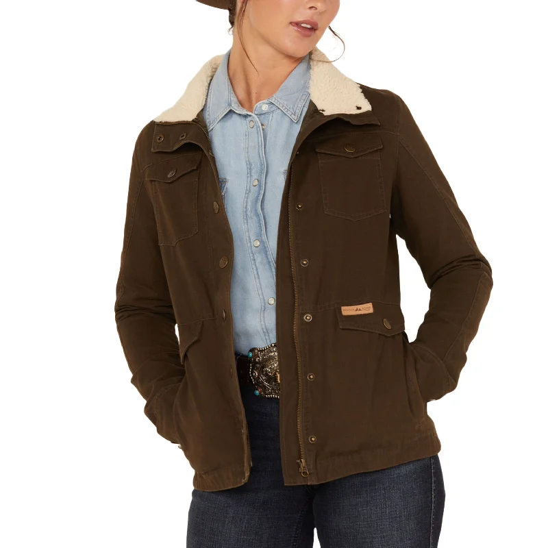 Major Savings Panhandle® Ladies Cotton Olive Military Jacket PRWO92RZYO-31