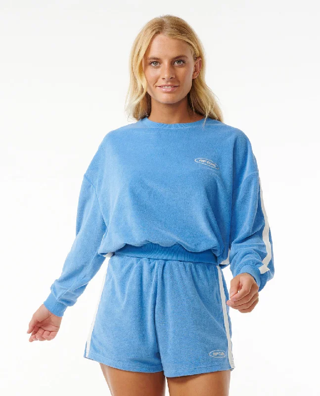 Year-End Clearance High Tide Terry Crew - Bright Blue